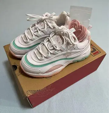 FILA 스니커즈 F5054 화이트/민트/핑크 23.5