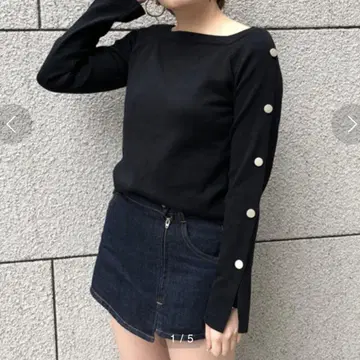 [ ENVYM ] 암 버튼 니트