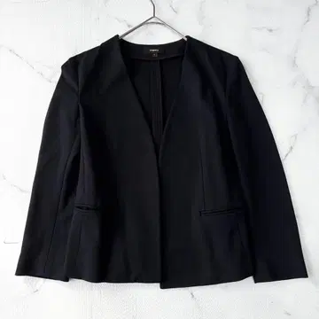 새상품급 Theory 노카라 자켓 버튼리스 네이비