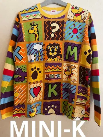 새상품급 MINI-K 컬러풀 패치워크 긴팔 상의
