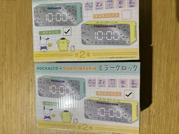 산리오 미러 시계 폼폼푸딩 포차코 2종 세트
