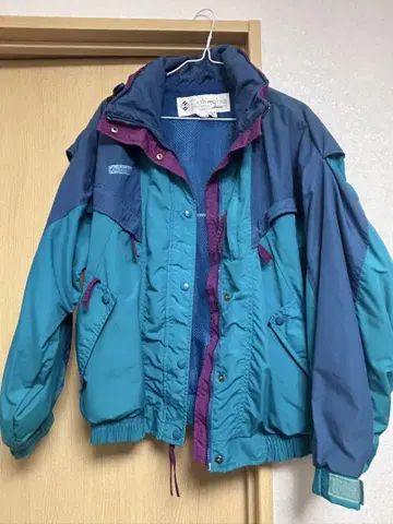 90s 컬럼비아 나일론 자켓 마운틴 후드티