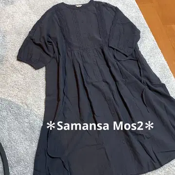 Samansa Mos2 레이스 원피스 뒷 리본 원피스