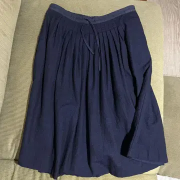 쿠디 앤 코 네이비 플레어 스커트