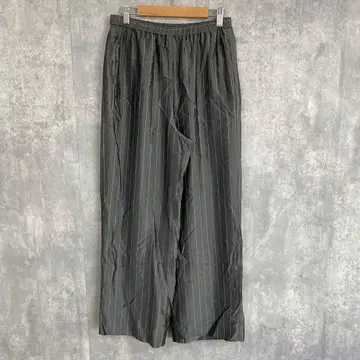 Aga 글로시 큐프라 스트라이프 팬츠 안감 있음 전체 밴딩 일본제 9호