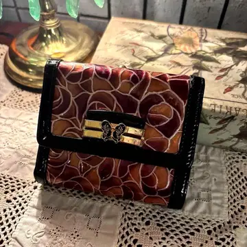 안나수이 꽃무늬 3단 폴더형 지갑