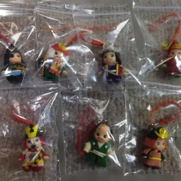 초초레어 큐피 인형 전국 무장 캐릭터 스트랩 7개 세트