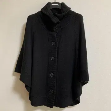 LAUTRE AMONT 로트레아몽 코트 판초 니트 블랙