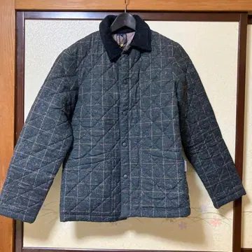 LAVENHAM 체크 무늬 퀼팅 자켓