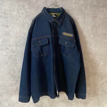 PNB NATIONS 커버올 헤비 데님 셔츠 레인보우 색상 XL 사이즈