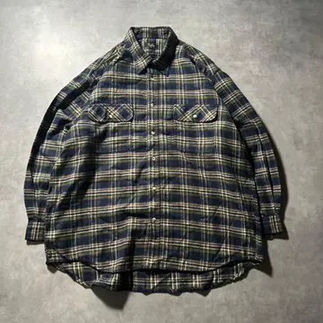 빈티지 빅 사이즈 플란넬 셔츠 체크 셔츠 자켓