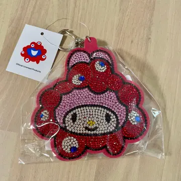 오사카 만박 산리오 미야쿠미야쿠 마이멜로디 반짝이는 가죽 키링