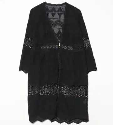 ROSEBUD 레이스 디자인 블랙 가디건 로즈버드