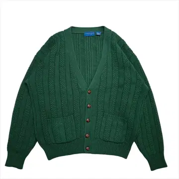 80s-90s 파랑 택 타운크래프트 니트 가디건 구제 의류 남성용 M