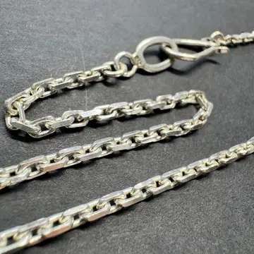 [ 45cm 12g silver925 ] 빈티지 굵은 사각 체인 목걸이