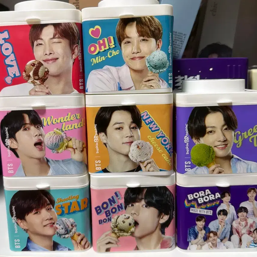 防弾少年団防弾バスキンラビンスバラBTSアイスクリームトンブロックパック