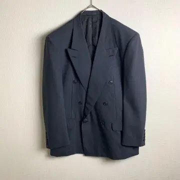 테일러드 자켓 더블 브레스트 다크 스트라이프 심플 남성용 구제 의류