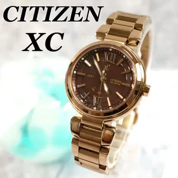 CITIZEN XC 골드 브라운 손목시계 시티즌 크로스씨 키타가와 케이코