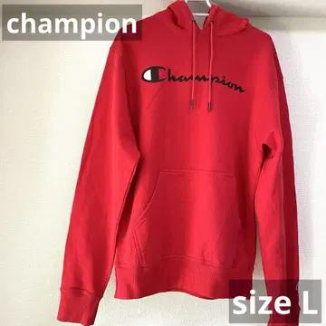 챔피온 챔피온 후드티 사이즈 L 레드 빨간색 속기모