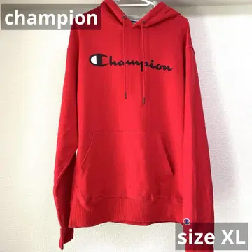 챔피온 챔피온 후드티 사이즈 XL 레드 빨간색 속기모