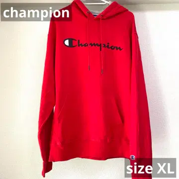 챔피온 챔피온 후드티 사이즈 XL 레드 빨간색 속기모