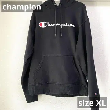 챔피온 챔피온 후드티 사이즈 XL 블랙 블랙 속기모