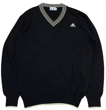 00s 아디다스 adidas 블랙 V넥 니트 스웨터