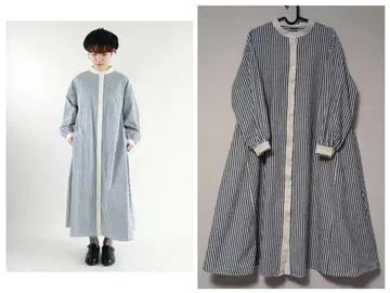 사만사 모스2 클레릭 스탠드 카라 원피스