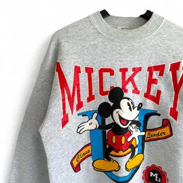 90s 빈티지 MICKEY&CO USA제 칼리지 로고 맨투맨 G