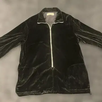 barbell object 블랙 벨로아 집업 자켓