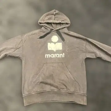 marant 블랙 그레이 후드 부착 후드티