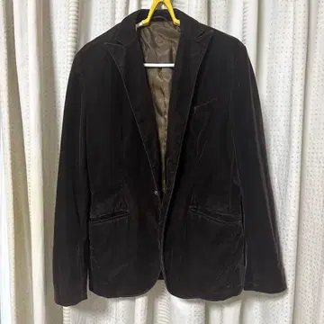 다크 브라운 벨벳 테일러드 자켓 남성용