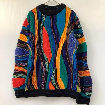 COOGI 쿠지 3D 니트 스웨터 올 패턴 멀티 컬러