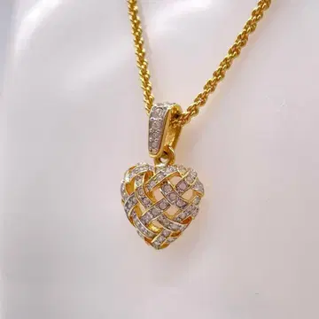 Swarovski 목걸이 스와로브스키 하트 골드 컬러