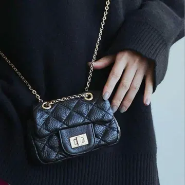 lounge dress 미니 체인 BAG 퀼팅 블랙 숄더백