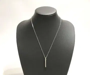 자니폴로 타르치니 플레이트 목걸이 큐빅 실버 계열