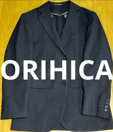 자켓 네이비 체크 무늬 SS 사이즈 ORIHICA