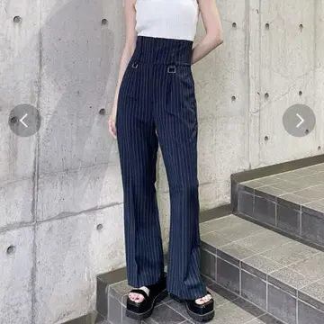 MURUA 하이웨스트 스트링 팬츠