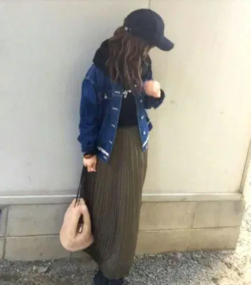 Discoat 프린지 밑단 데님 자켓