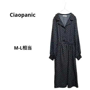 차오패닉 원피스 셔츠 롱 꽃무늬 올 패턴 걸리시 루즈핏 M