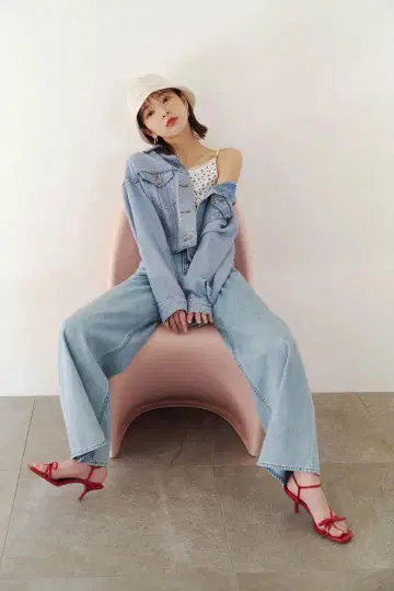 스나이델/리바이스 별주 데님 BAGGY DAD WIDE LEG