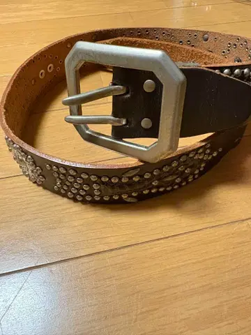 남성용 천연 가죽 스터드 벨트 아메카지