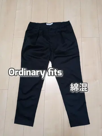 오디너리 피츠 크롭 팬츠 테이퍼드 블랙 사이즈 00