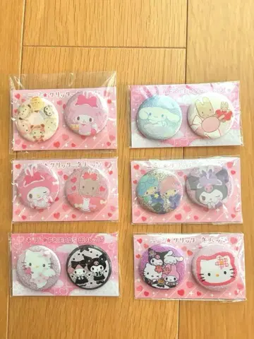 산리오 키티 핀 배지 키라키라 프렌즈 글리터 캔뱃지