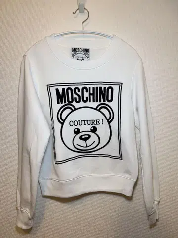 정품 MOSCHINO 테디 맨투맨 화이트 S~M
