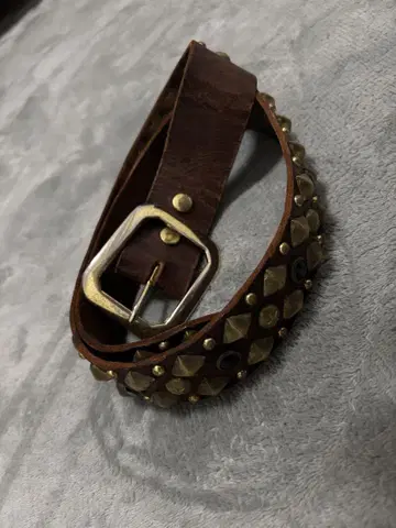 스터드 벨트 USA제 천연 가죽