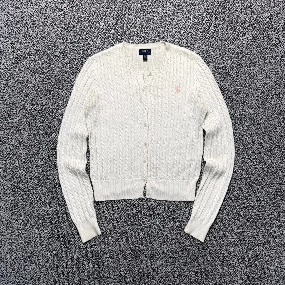 Name : Polo Ralph Lauren Signature Logo Pink Pony Cable Knit Women's Cardigan :)