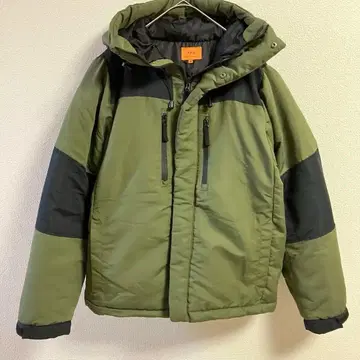F.P.O. 충전솜 재킷 M 카키 / 블랙 후드 부착