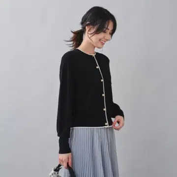 새상품급 언타이틀 스판 레이온 크루넥 가디건