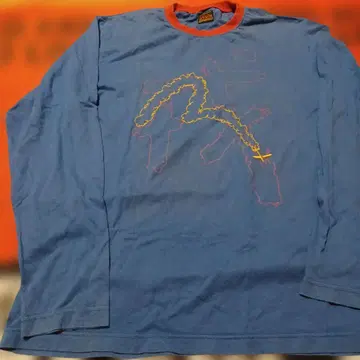 Evisu 자수 디자인 긴팔 티셔츠